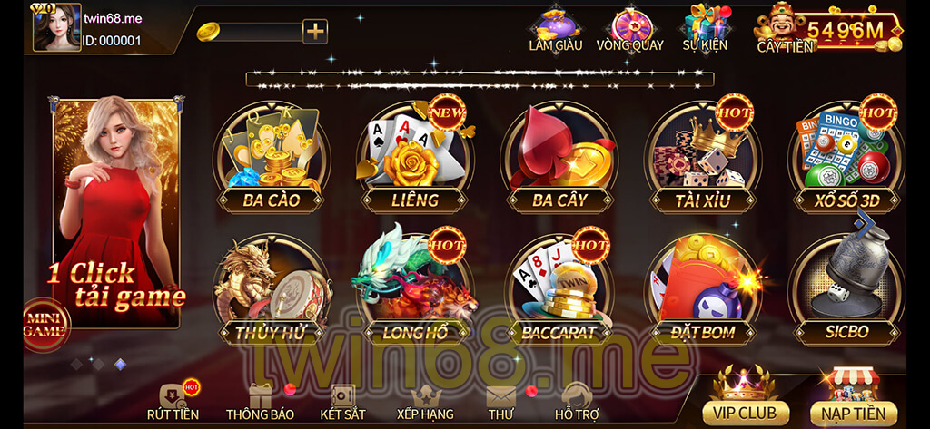 TWin68 – Thiên đường game bài, nổ hũ hội tụ game thủ đa quốc gia